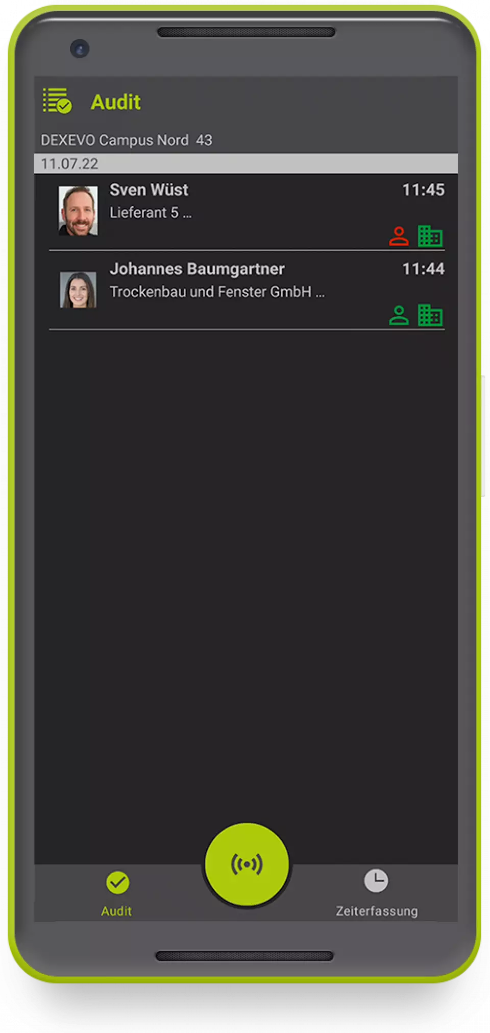 DECAMS Checkapp Audit Übersicht Übersichtsseite der Auditfunktion innerhalb der Checkapp
